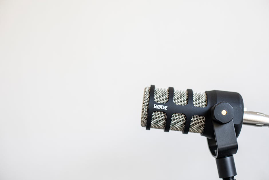 High-quality studio shot of a RØDE microphone against a plain background.